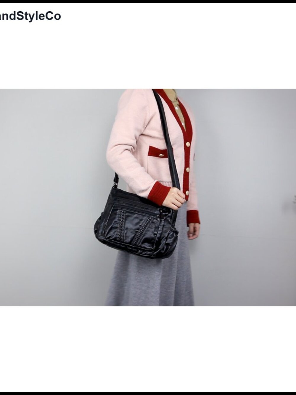 Soft PU Leather Crossbody Bag with Tassel Adjustable Strap Women's Purse - Picture 6 of 6